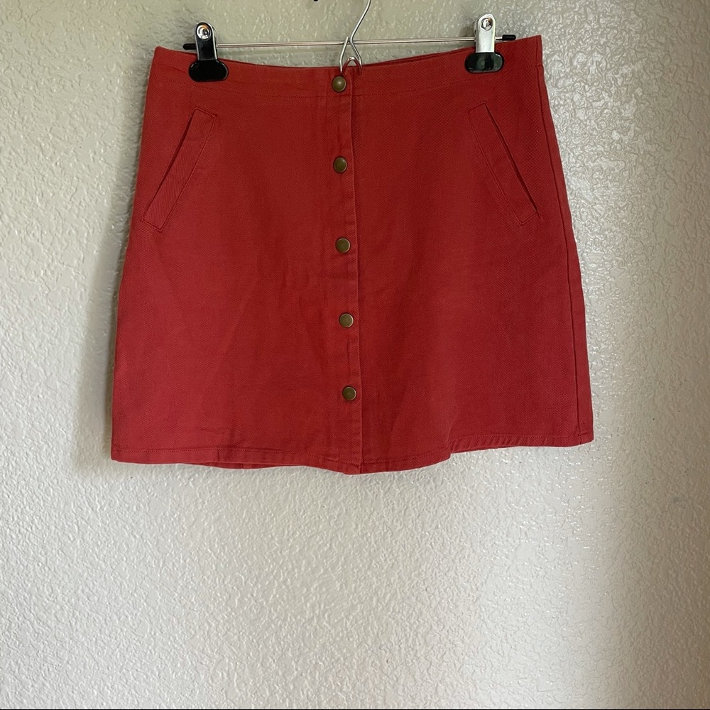 Miami Snap Button Denim Skirt